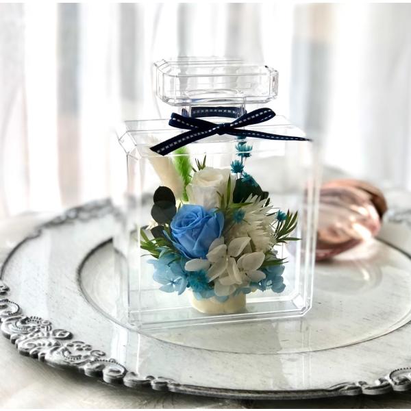 プリザーブドフラワーパフュームボトルフラワー両面★母の日 花 ギフト 誕生日 送別会 退職祝い 歓送...