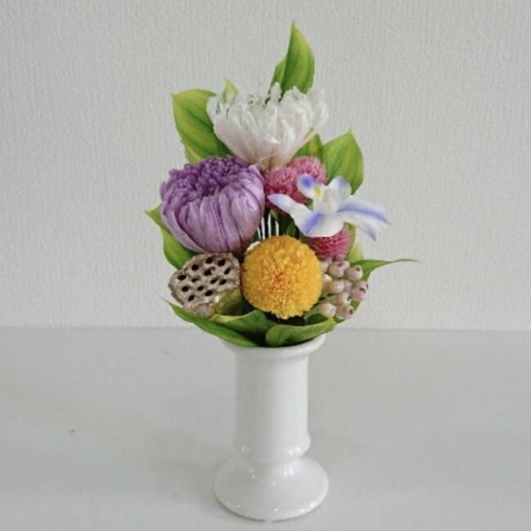 プリザーブドフラワー仏花HICHIRIKI イエロー★花 贈り物 供物 お供え お供え花 お悔やみ ...