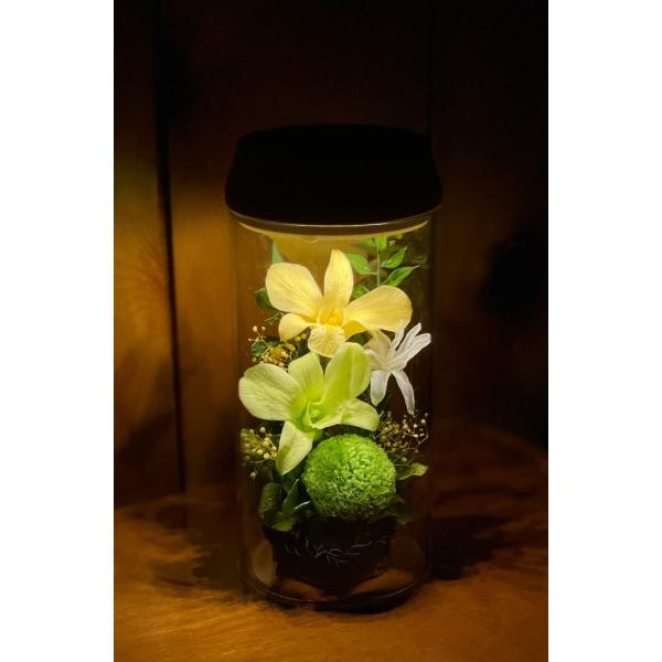 プリザーブドフラワー仏花 花ひかり黄★花 贈り物 供物 お供え お供え花 お悔やみ 花 法事 四十九...