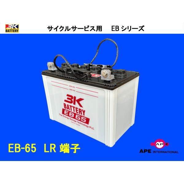 バッテリー EB65 LR端子 ゴルフカート 無人搬送車 サイクルサービス ディープサイクル 3K ...