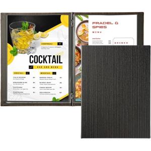 メニューブック B5 洋風 和風 メニューカバー 品書き おしゃれ レストラン 飲食店 メニュー表 ...
