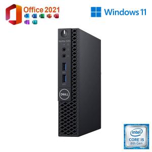 美品 中古パソコン デスクトップパソコン Windows11 Office2021 DELL Optiplex 3060 Micro 第8世代 Corei5 メモリ8GB SSD256GB + HDD500GB