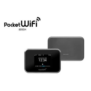 送料無料 Softbank Pocket WiFi 809SH 美品 モバイルルーター 大容量バッテ...