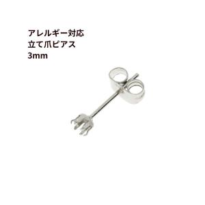 [20個] 立て爪3mm ピアス [ 銀 シルバ...の商品画像