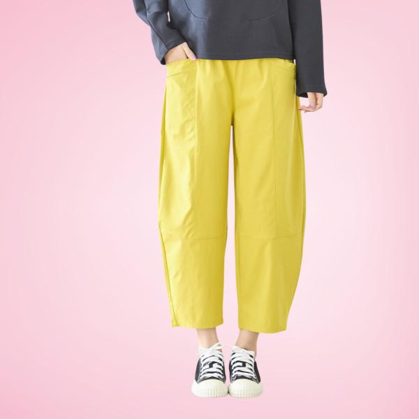 タック入りバルーンシルエットパンツ【L~LL】カラシ色