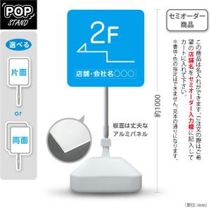 スタンド看板 店舗誘導B1 右向き 左向き ブルー セミオーダー商品 名