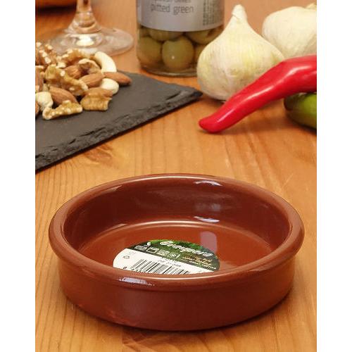 カスエラ 小皿料理 スペイン製 テラコッタ 陶器 10cm 小さい ブラウン 土鍋 容器 オリーブ用...