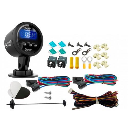 2つの電動ファン（もしくはEBP電動ブースターポンプ）の作動開始温度を個別に設定する電動ファンスイッ...