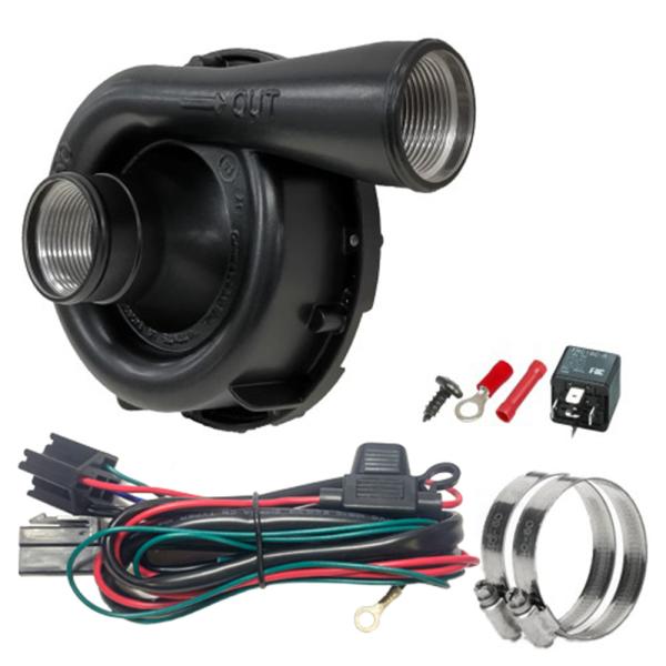 最大流量毎分162L：EWP150アルミ合金製ブラックボディ電動ウォーターポンプキット/Davies...