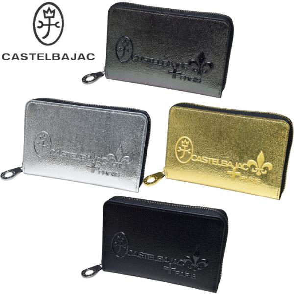 カステルバジャック CASTELBAJAC イケテイ グリッター小物 ラウンドファスナーセミ長財布 ...