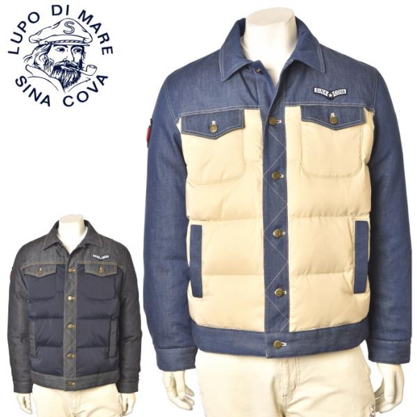 30％OFFセール！ シナコバ SINACOVA 秋冬アイテム メンズ デニム切替ダウンジャケット ...
