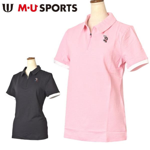 50％OFFセール！ MUスポーツ M・U SPORTS ゴルフ 2025春夏新作 レディース 半袖...