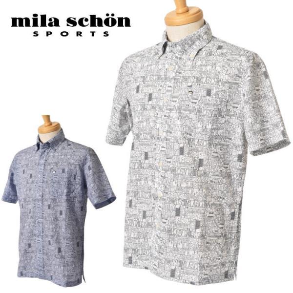 ミラショーン スポーツ ゴルフ mila schon sports 2026春夏新作 メンズ 半袖ボ...