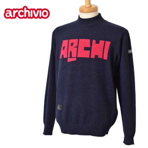 50％OFFセール！ アルチビオ archivio ゴルフ 2023秋冬新作 メンズ カシミヤ ニッ...
