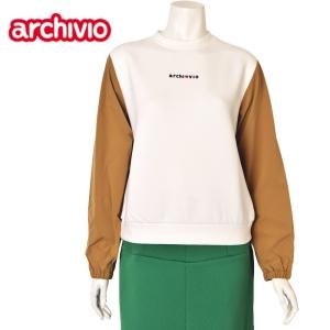 ARCHIVIO アルチビオ ウール混 ニットセーター ロゴ ホワイト系 36
