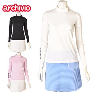 サイズ：38 ARCHIVIO アルチビオ A419819 2024年 長袖ハイネックTシャツ  ホワイト系 [240101345792] ゴルフウェア レディース ストスト archivio 【新品】ARCHIVIO アルチビオ A419819 2024年 長袖