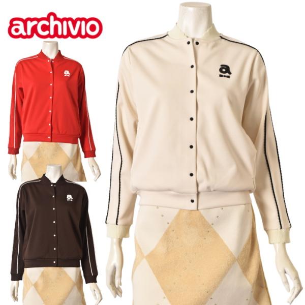 アルチビオ archivio ゴルフ 2026秋冬新作 レディース スカラップブルゾン 服 ゴルフウ...