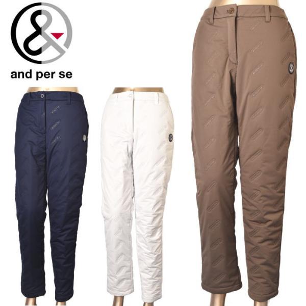 アンパスィ and per se ゴルフ 2025秋冬新作 レディース 中綿パンツ 服 ゴルフウェア