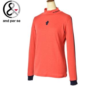 and per se（アンパスィ） スイングドライ 3Dワッフル 筆記体ロゴ 半袖