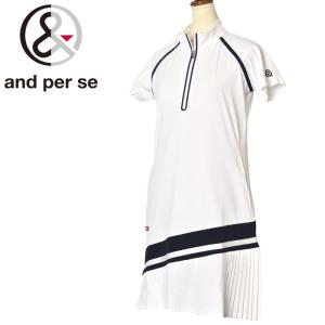 and per seのハーフジップワンピース and per se 30％OFFセール！ アンパスィ ゴルフ 2023春夏新作