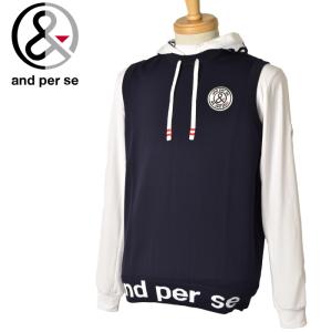 アンパスィ and per se ゴルフ 2023秋冬新作 メンズ フーディーニットベスト