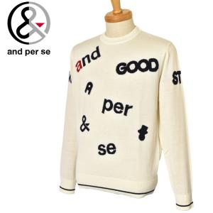 ◆タグ付き◆ アンパスィ コットン クルーネック 長袖 ニット LL and per se（アンパスィ） 20％OFFセール！ ゴルフ 2025春夏新作