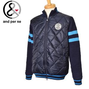 and per se アンパスィ ゴルフ 2025秋冬新作 メンズ 中綿ジップアップ