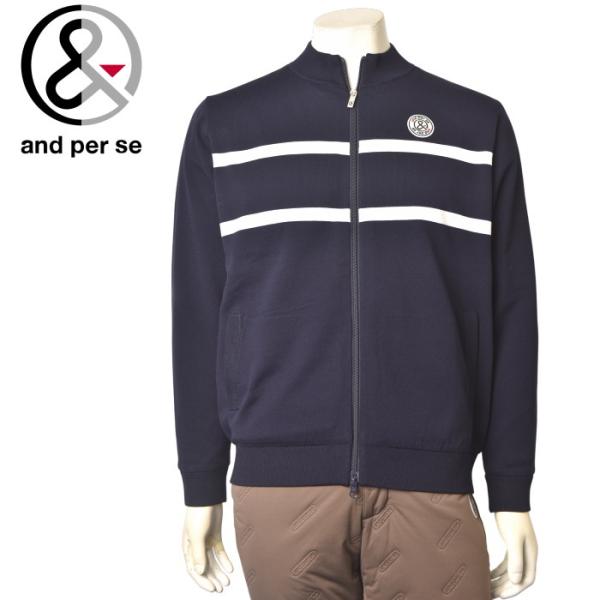 20％OFFセール！ アンパスィ and per se ゴルフ 2025秋冬新作 メンズ ジップアッ...