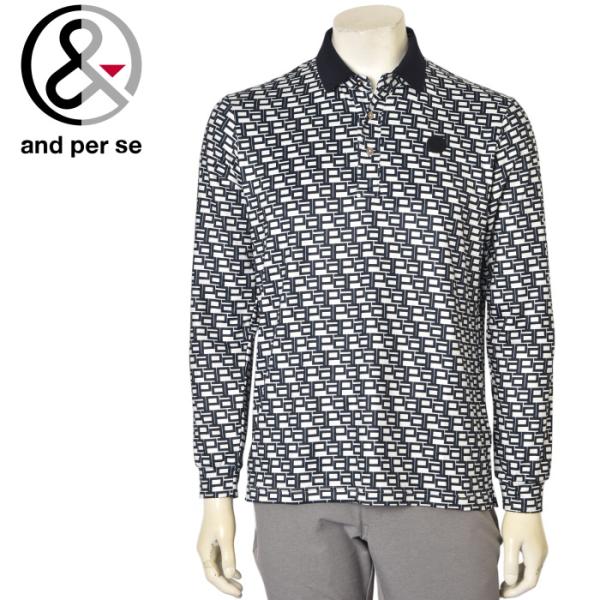 20％OFFセール！ アンパスィ and per se ゴルフ 2025秋冬新作 メンズ 長袖ポロシ...