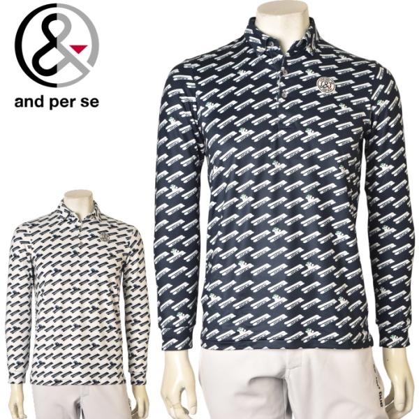 20％OFFセール！ アンパスィ and per se ゴルフ 2025秋冬新作 メンズ 裏起毛長袖...
