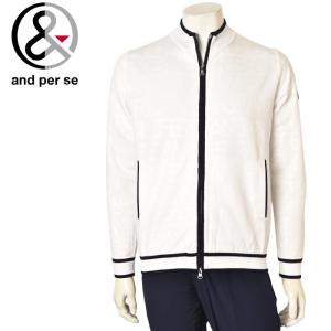 ホワイト ジップアップジャケット(and per se ) and per se（アンパスィ） 20％OFFセール！ ゴルフ 2025秋冬新作