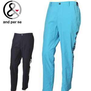 AND PER SE アンパスィ コーデュロイ ストレッチパンツ ネイビー系 L