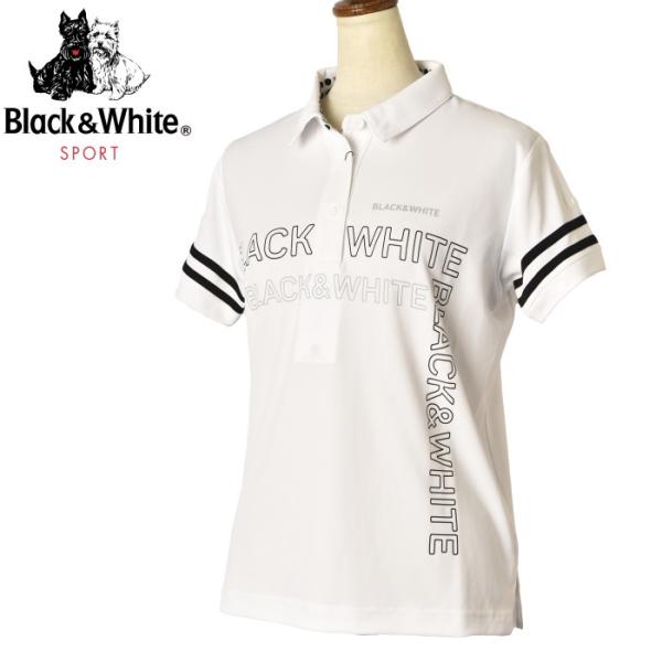 ブラック＆ホワイト Black&amp;White ゴルフ 2024春夏新作 レディース 半袖ポロシャツ 服...