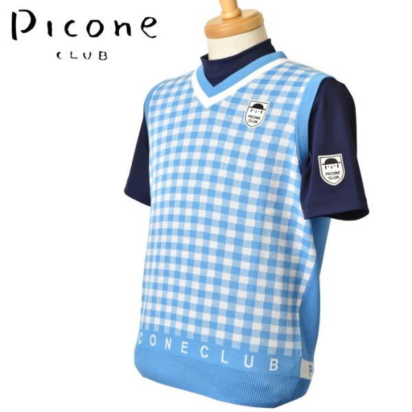 ピッコーネ クラブ PICONE CLUB ゴルフ 2024春夏新作 メンズ Vネックニットベスト ...