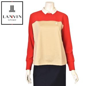 ランバン スポール ゴルフ LANVIN SPORT 2025春夏新作 レディース 異素材使い長袖シャツ 服 ゴルフウェア LANVIN（ランバン） スポール ゴルフ LANVIN SPORT 2025春夏新作