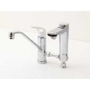 ミナミサワ SN1TW-R スイスイFORM 自動水栓付（右）シングル混合栓 泡沫吐水（ソフト水流）...