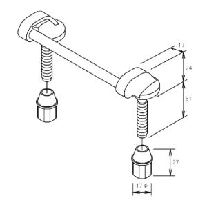 ＴＯＴＯ製便座取付用補修部品TC1/TC1R用取付金具TCH14N