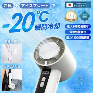 ハンディファン 冷却プレート 扇風機 冷却 小型 卓上 2025 静音 USB充電 大容量3000mAh　アイスホワイト