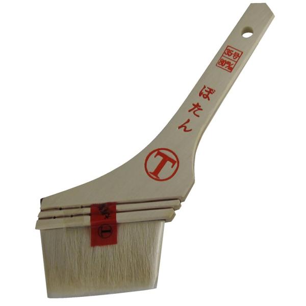 大塚刷毛 合成樹脂塗料用薄口刷毛 「ぼたん ニス」 筋違 白 80ミリ