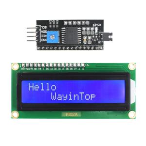 WayinTop 1602 LCD ディスプレイモジュール 16×2キャラクタ 青 バックライト付き 白抜き + IIC/I2C/TWI/S