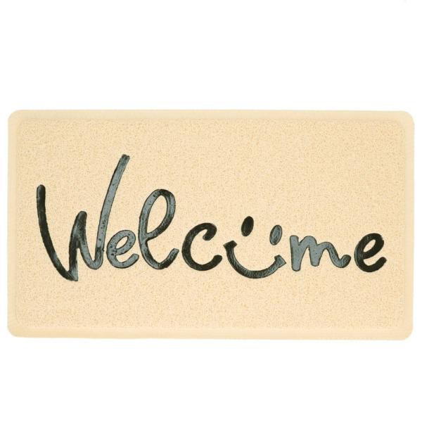 キーストーン(Key Stone) PVC エンボスマット スマイルTEXT アイボリー 60×33...