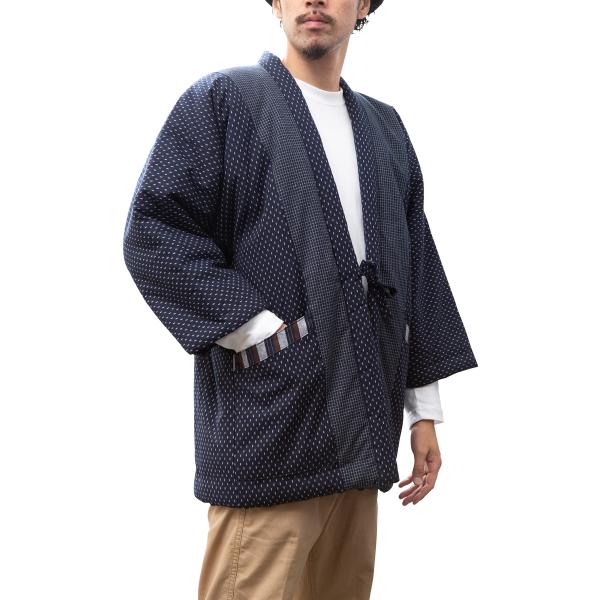 綿の郷(ワタノサト) はんてん 日本製 ゆったり 大判 LL サイズ 綿入れ 男性用 ドビー織 あら...