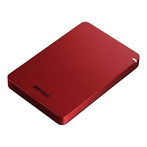 BUFFALO USB3.1(Gen.1)対応 耐衝撃ポータブルHDD 1TB レッド HD-PGF...