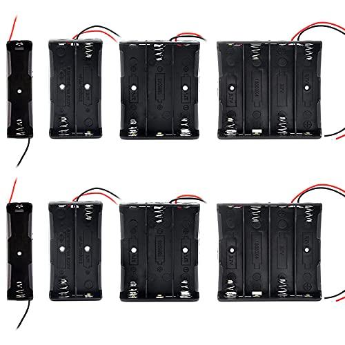 18650 電池ボックス 8個セット 3.7V 電池ケース 1本 2本 3本 4本 バッテリーケース...