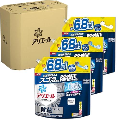 アリエール 洗濯洗剤 液体 除菌プラス 詰め替え 2.6kg×3袋 洗濯機まるごと除菌 [タテ・ドラ...