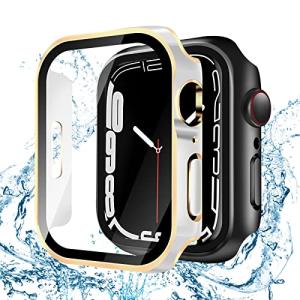 YUGYUG for Apple Watch Series 9/8/7 45mm ケース アップルウォッチ9/8/7 45mm ケース PC素材 光沢式 アップルウォッチ カバー ガラスフィルム 一体の商品画像