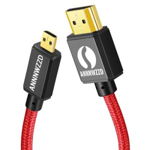 ANNNWZZD Micro HDMI to HDMI 4K UHD HDMIマイクロHDMI 変換 テレビ PC タブレット プロジェクタ用 1Mの商品画像