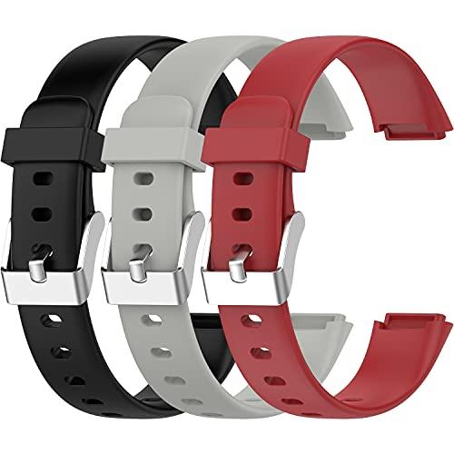 Straps Compatible with Fitbit Luxeバンド対応 ソフトシリコンスポー...