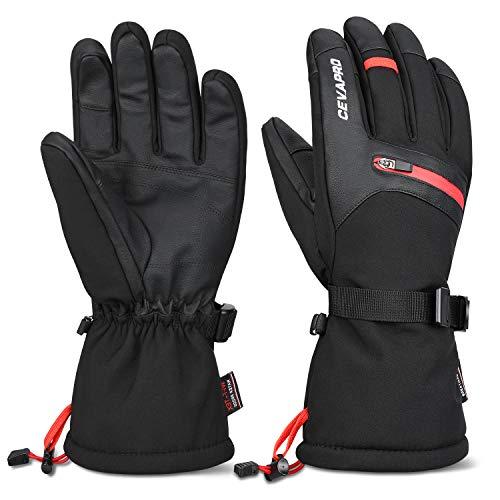 [Cevapro] スキーグローブ スノボー グローブ スキー手袋 3Mシンサレート -34℃使用可...