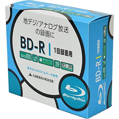 グリーンハウス(Green House) BD-R 25GB 1-4倍速 10枚スリムケース GH-...